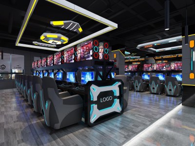 现代网吧网咖3D模型下载